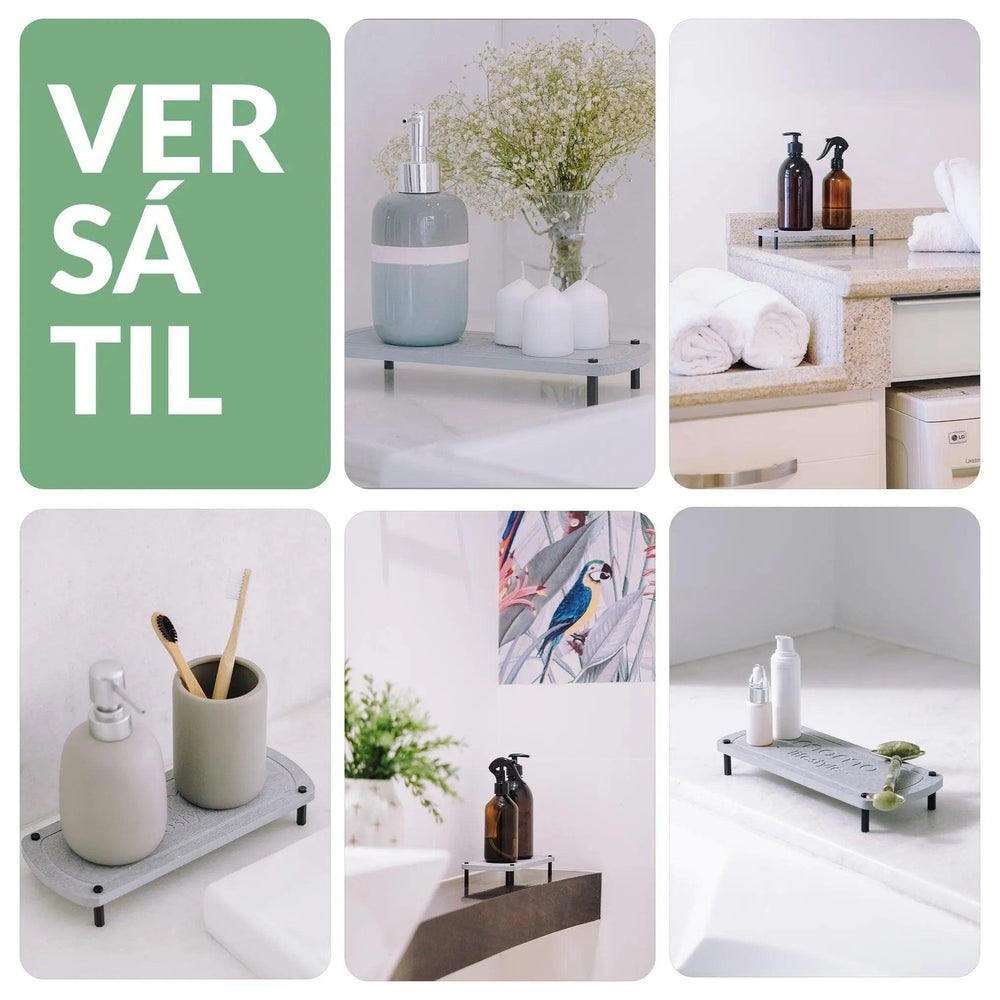 Bandeja para banheiro, lavabo e cozinha, decorativa de