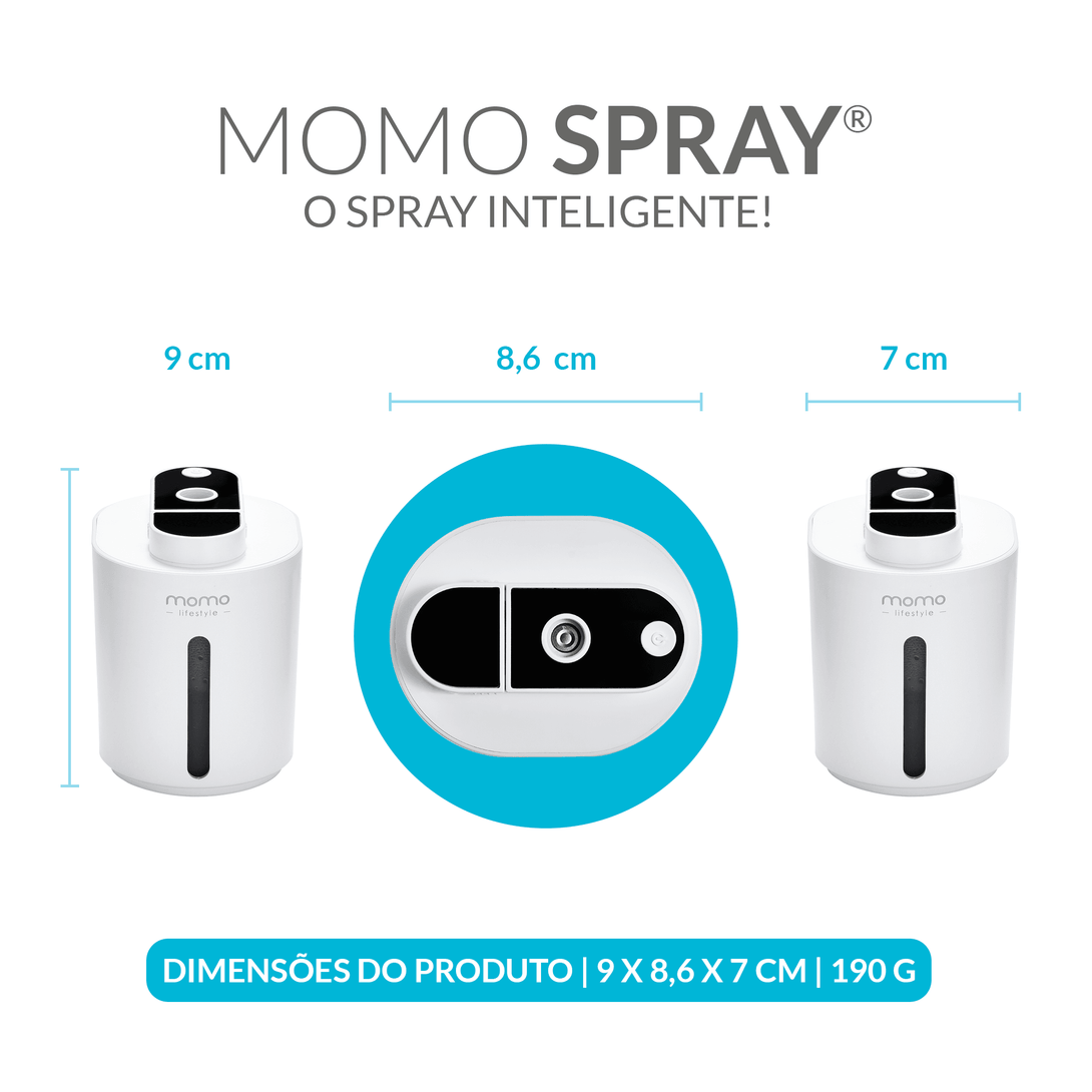 Dispenser de álcool líquido Inteligente | Momo Spray | Loja Momo -<span style="background-color:rgb(246,247,248);color:rgb(28,30,33);"> Momo Lifestyle </span>